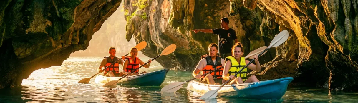 Kayak en grotte & île privée à Krabi | Expérience exclusive