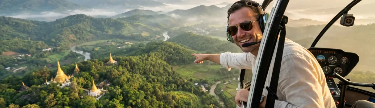 Tour en hélicoptère à Chiang Mai | Vol privé panoramique