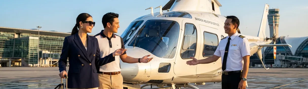 Transfer hélicoptère aéroport à Bangkok | Vol privé VIP
