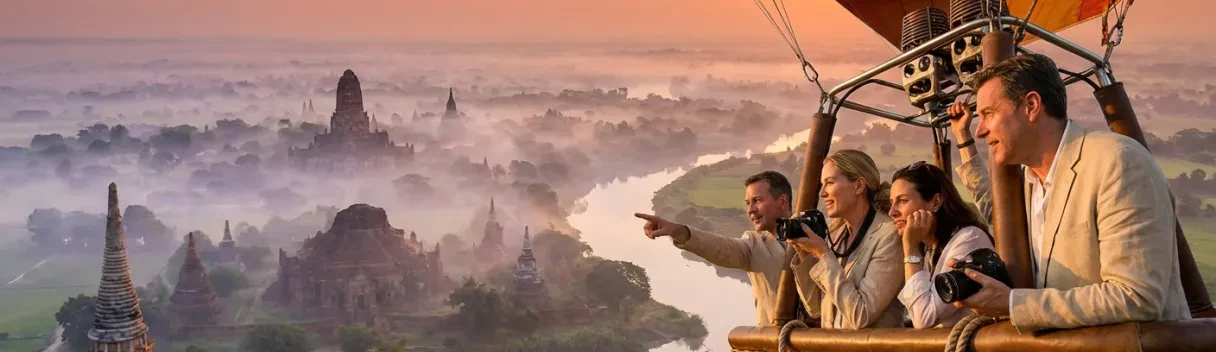 Tour en montgolfière à Ayutthaya | Vol au lever du soleil